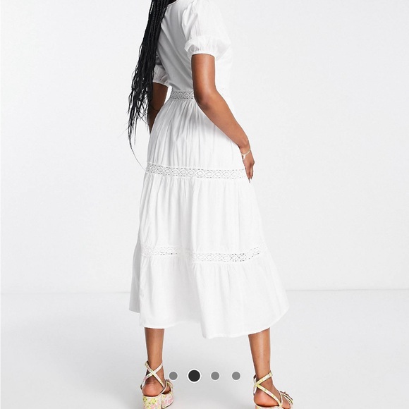 White midi cotton dress - Picture 2 of 7